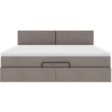 Otomanski krevet s madracem i LED smeđesivi 160x200cm tkanine | shoptok.hr