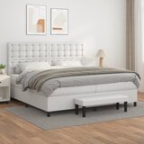  The Living Store Box spring postelja z vzmetnico bela 200x200 cm umetno usnje - Box Spring Postelja, (21516229) | Shoptok.si