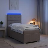  LED okvir za krevet s madracem Sivosmeđa 90 x 200 cm Tkanina | shoptok.hr
