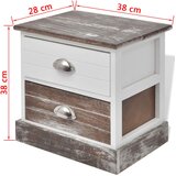  Noćni ormarići 2 kom smeđe-bijeli | Eponuda.com