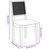  Jedilni stoli z blazinami 2 kosa Brown Solid Wood Rubber | Shoptok.si