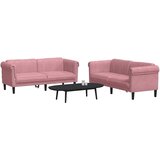  2-dijelni set sofa ružičasti baršunasti | shoptok.hr