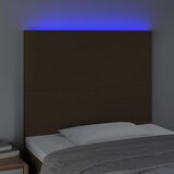  LED uzglavlje tamnosmeđe 80x5x118/128 cm od tkanine | shoptok.hr