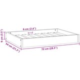  Krevet za psa Vosak smeđa 72 x 54 x 9 cm Čvrsto borovo drvo | shoptok.hr