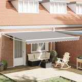 vidaXL avtomatska zložljiva tenda svetlo siva 450x300 cm, tenda za zamenjavo blaga za okvir 4,5x3 m svetlo siva Cene