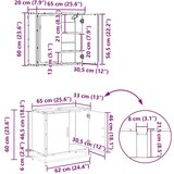 vidaXL Komplet pohištva za kopalnico s predalom 3 pcs artisan hrast | Shoptok.si