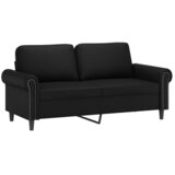  3-dijelni set sofa s jastucima crni od umjetne kože Crna | Shoptok.si