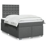  Krevet box spring s madracem tamnosivi 120 x 190 cm tkanina | shoptok.hr