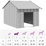  Kućica za pse s krovom 83x130x85 cm pocinčani čelik | shoptok.hr