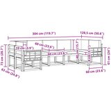  Set vanjskih sofa 7 kom. Prirodna i svjetlosiva | shoptok.hr
