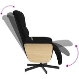  Masažni naslonjač od tkanine s osloncem za noge crni | shoptok.hr