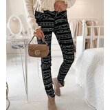 Gemre Black Patterned Fabric Trousers Marcoux | shoptok.hr