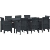  Vrtni set za objed 9 pcs Antracit Polipropilen | shoptok.hr