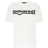 Dsquared Majice s kratkimi rokavi T-SHIRT S75GD0141 WHITE Bela Cene
