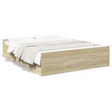Furnova Posteljni okvir s predali sonoma hrast 150x200cm inženirski les, (21938457) | Shoptok.si