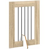  Vrata za pse s postoljem 4 pcs Hrast sonoma 60 x 80 cm | shoptok.hr