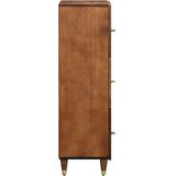  Highboard s policom Smeđa 40 x 33 x 110 cm Čvrsto drvo manga | shoptok.hr