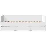 vidaXL Dnevni krevet s ladicama bijeli 100 x 200 cm konstruirano drvo | shoptok.hr