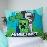 Jerry Fabrics Zelena/modra enojna bombažna otroška posteljnina 140x200 cm Minecraft "Mobs Here" – | Shoptok.si