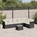 vidaXL 8-dijelni set vrtnih sofa od poliratana s jastucima crni | shoptok.hr