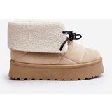 Boto Snow boots on platform with fur light beige Olimuka | ePonuda.com
