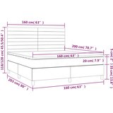  s oprugama i madracem krem 160x200 cm od tkanine | shoptok.hr