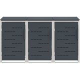  Skladište za kanta za smeće for 3 Bins 240L Nehrđajući čelik - Antracit 3 | shoptok.hr