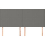  Uzglavlje tamno sivo 200x5x118/128 cm tkanina | shoptok.hr