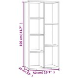 Ormarić za knjige boja dimljenog hrasta 50 x 25 x 106 cm | shoptok.hr