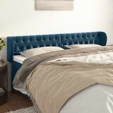 Uzglavlje s ušima tamnoplavo 203x23x78/88 cm baršunasto | shoptok.hr