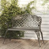  Vrtna klupa 108 cm od lijevanog aluminija zelena | shoptok.hr