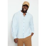 Trendyol plus size shirt - blue - regular fit Cene