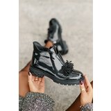 S. BARSKI Leather Patent Ankle Boots With Decoration Insulated D&A Cijene