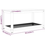  Stolić za kavu sivo-crni 90x45x45 cm MDF i željezo | shoptok.hr
