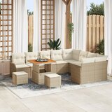 vidaXL 12-komadni vrtni set sofa s jastučićima bež poliratan akacija Cijene