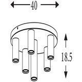 Searchlight 50570-6BK - plafonsko svetlo tubes 6xGU10/10W/230V prečnik 40 cm | Eponuda.com