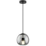 Rabalux Cameo, visilica 1xE27, metal crna / dimljeno staklo, tekstilni kabal, visina 100cm | Eponuda.com