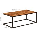  Stolić za kavu 110 x 60 x 40 cm od bagremovog drva i čelika | shoptok.hr