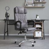  Masažni uredski naslonjač od umjetne kože sivi | shoptok.hr