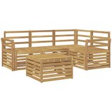  Set vanjskih sofa 5 kom. Bijela Čvrsto drvo akacije | shoptok.hr