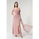 Lafaba Evening & Prom Dress - Pink - Wrapover Cene