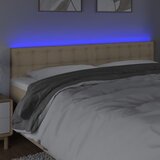  LED uzglavlje krem 200x5x78/88 cm od tkanine | shoptok.hr