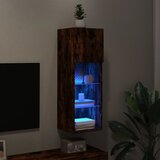 TV ormarić s LED svjetlima boja dimljenog hrasta 30,5x30x90 cm | shoptok.hr