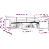  Set vanjskih sofa 4 pcs Prirodna 247,5 x 168,5 x 73 cm | Eponuda.com