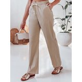 DStreet Spodnie damskie casualowe wide leg BOHO DAY khaki | Shoptok.si