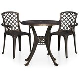 3-dijelni bistro set od lijevanog aluminija brončani | shoptok.hr