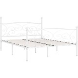 Furnova Posteljni okvir z letvenim dnom bel kovinski 180x200 cm, (21939735) | Shoptok.si