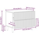 vidaXL Noćni ormar s ladicama Crna 62 x 34 5 x 48 cm Konstruirano drvo - Crna | shoptok.hr