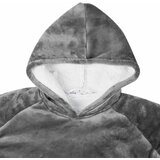  Deka majica s kapuljačom Tamno siva L Flis i flanel | shoptok.hr