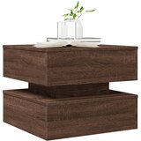 Ormarić za uzglavlje LED boja smeđeg hrasta 50x50x40 cm | Eponuda.com